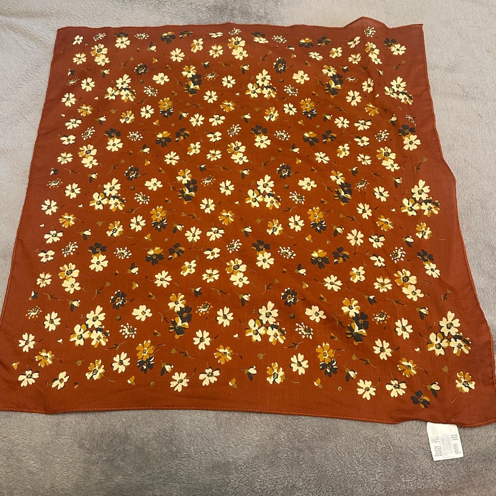 New Madewell burnt orange handkerchief/scarf